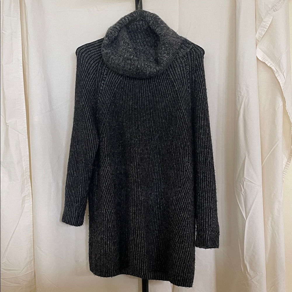Topshop Dark Gray Cowl Neck oversized Sweater